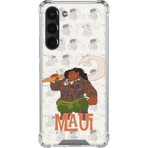 Disney Princess Moana Maui Pattern Galaxy S24 FE Clear Case